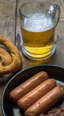 Foods and beer mug