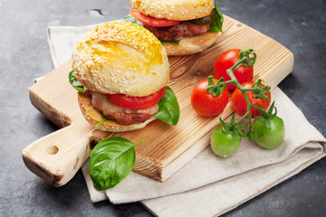 Homemade burgers