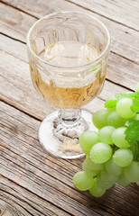 White grape and wine glass