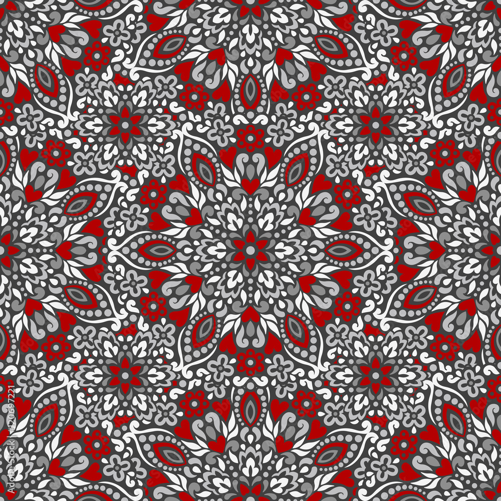 Poster seamless background with abstract ethnic pattern.
