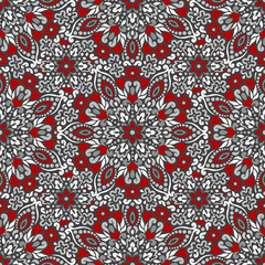 Seamless background with abstract ethnic pattern.