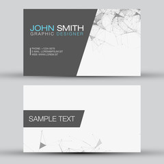 White and Grey Modern Business Card Set | EPS10 Vector Design