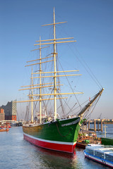Museumsschiff im Hamburger Hafen