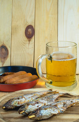 Foods and beer mug