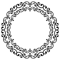 Floral Modern Round Frame