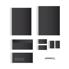 Blank Black Stationery Template Design for Your Business | Modern Vector Design