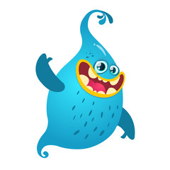 Cartoon ghost. Vector illustration
