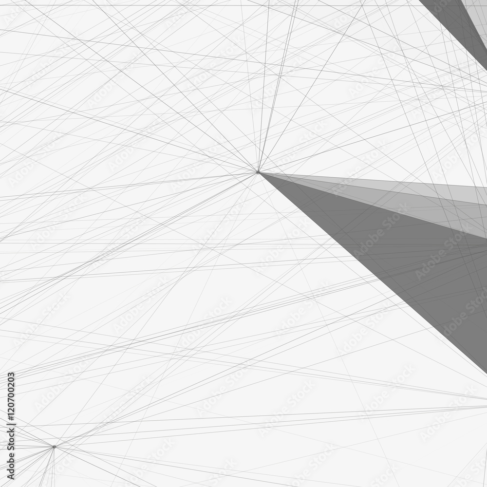Poster 3d black and white abstract mesh background with lines | eps10 design layout for your business