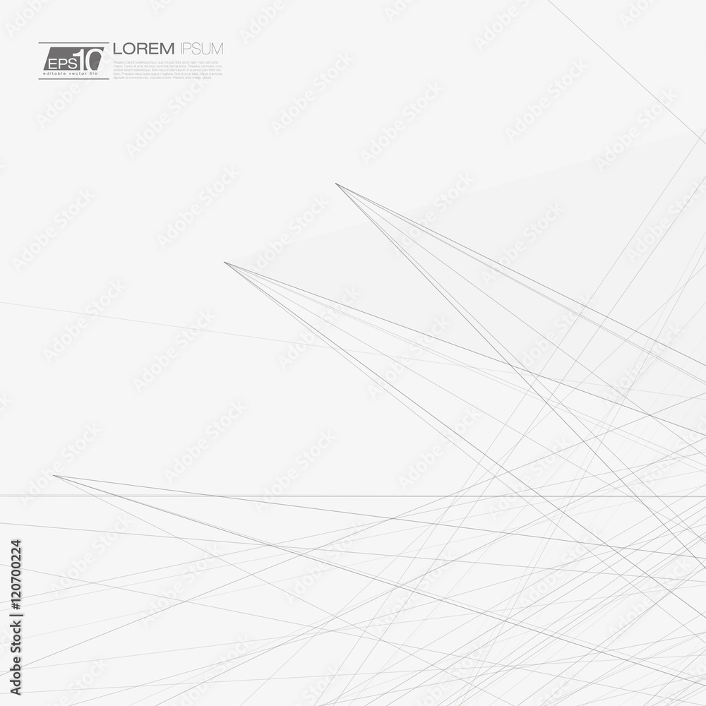 Poster 3d black and white abstract mesh background with lines | eps10 design layout for your business