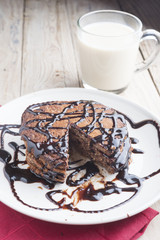 Pancakes with chocolate