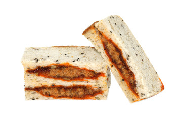 Roasted chilli paste with shredded pork black sesame bread.