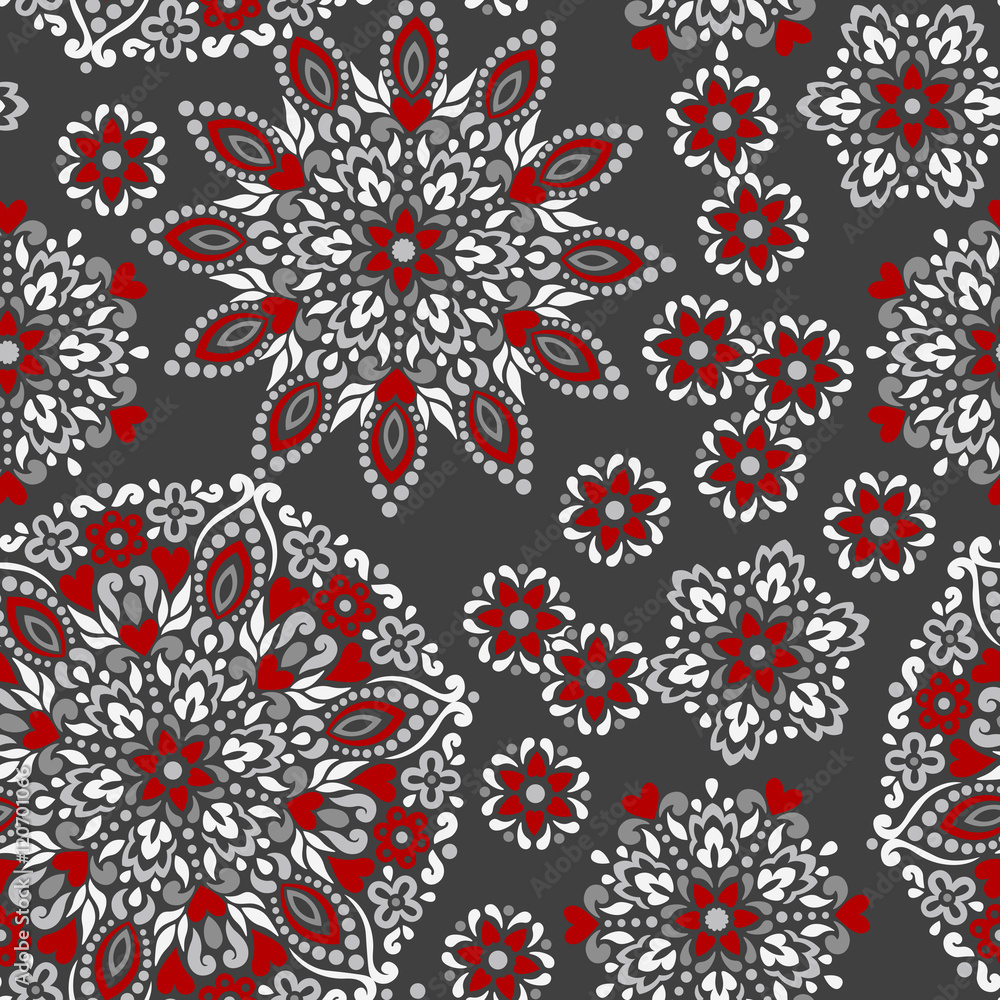 Poster seamless background with abstract ethnic pattern.