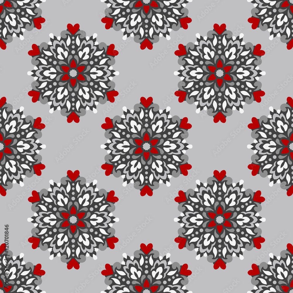 Poster seamless background with abstract ethnic pattern.