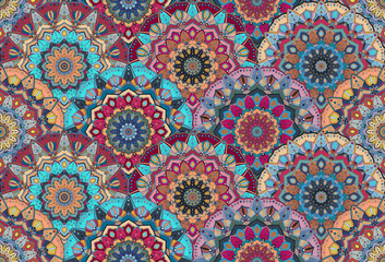 Scales pattern from flower mandalas