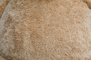 close-up brown wool fluffy fur texture background