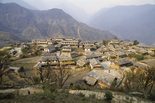 Gandruk Village, Annapurna Region, Himalayas, Nepal