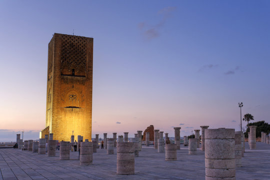 Morocco, Rabat, Hassan Tower