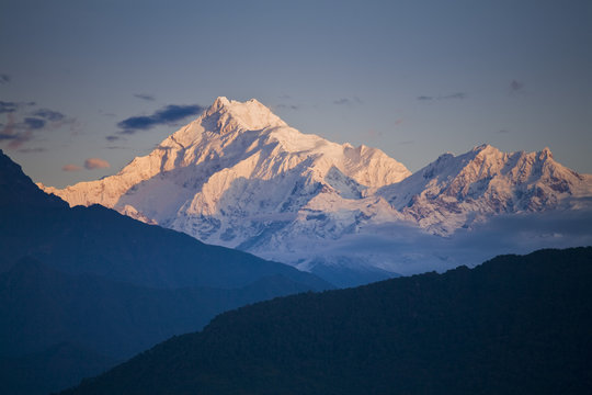 India, Sikkim, Gangtok, Ganesh Tok viewpoint,  View of Kanchenjunga,  Kangchendzonga range
