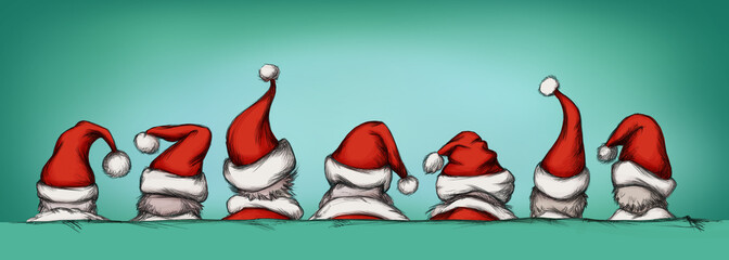 Weihnachtliche Zipfelm&uuml;tzen