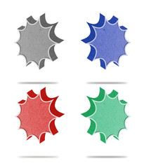 talk tag recycled paper craft stick on white background