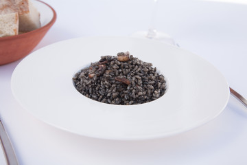 black ink squid rice dish