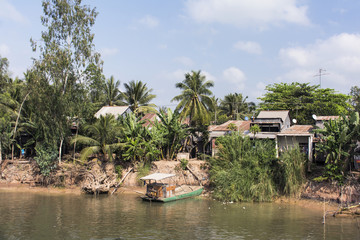 Vietnam, Leben am Mekong-Delta.