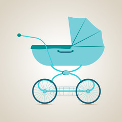 Fototapeta na wymiar Baby transport. Pram. Vector illustration