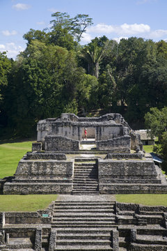 Belize, Caracol ruins, , Plaza A, Structure A6 - Temple of the Wooden Lintel, one of the oldest buildings in Caracol
