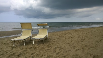 Spiaggia e nuvole