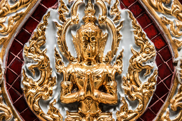 Beautiful ancient thai style pattern in Thai temple