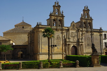 Fototapeta na wymiar Facade of the Royal Collegiate Church of Santa Maria la Mayor in Úbeda, Spain