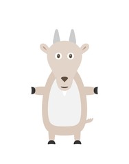 Funny goat character