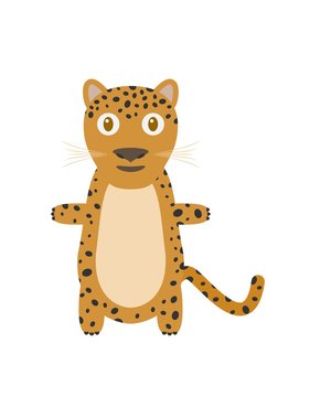 Funny leopard character