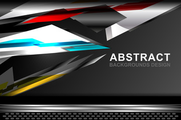 business geometric dark background, Vector Illustration
