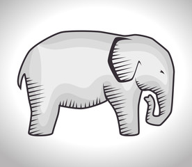 icon elephant design isolated vector illustration eps 10