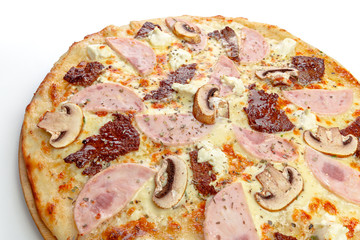 italian pizza over white