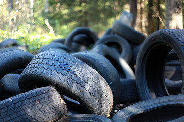 dump tirest in forest