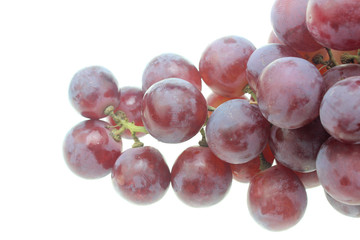 Black grapes.Isolated on a white background
