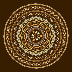 Vector mandala background withOriental, Indian, Arabic, African motifs.
