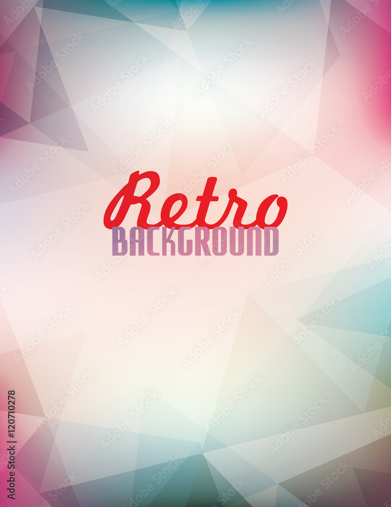 Poster Faded background with transparent triangles. Vector graphic pattern. CMYK colors