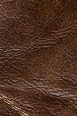 Brown leather texture closeup