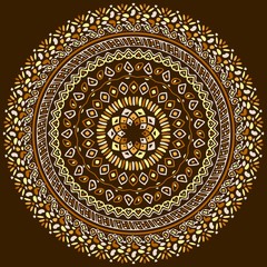 Vector mandala background withOriental, Indian, Arabic, African motifs.