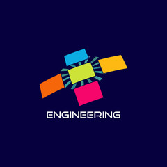 Template of logo for engineering, development or communication company