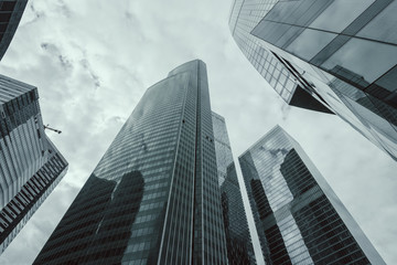 Fototapeta na wymiar View of modern high building in business district