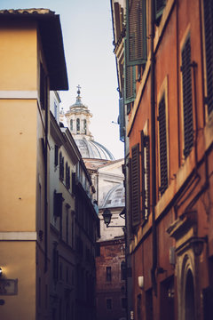 Rome, Italy. Typical architectural details of the old city