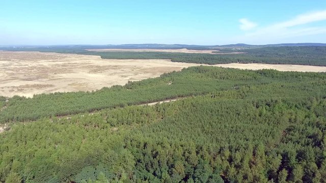 Bledow Desert in Poland. View from above.