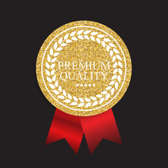 Art Golden Medal Icon Sign Premium Quality Vector Illustration