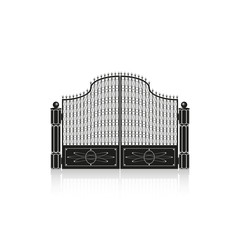 Decorative street gates. Vector illustration.