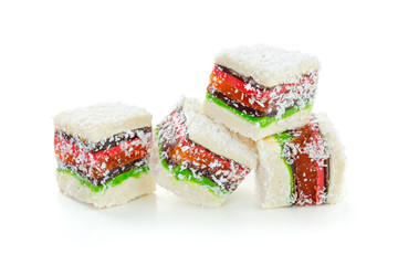 Turkish sweets on a white background