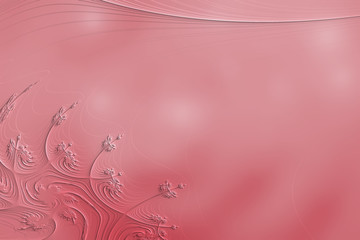 Gleichmäßiger farbiger Hintergrund mit floralem Fraktal
